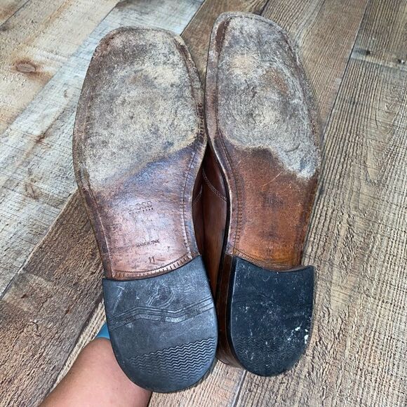 Boss Hugo Boss Mens Brown Square Toe Dress Shoes Sz 11 - Picture 7 of 13